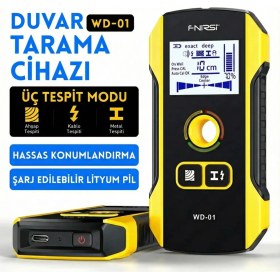 Resim Fnirsi Wd-01 Metal Dedektörü Duvar Tarayıcı 