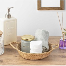 Resim Porsima 15289 Yuvarlak Hasır Sepet Düzenleyici Ekmeklik Cappuccin 