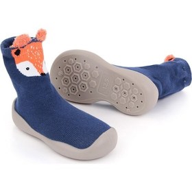 Resim Sarı Projektör Erkek Bebek Kız Karikatür Sıcak Zemin Çorap Kauçuk Taban Ayakkabı Kaymaz İlk Yürüteç Sarı 