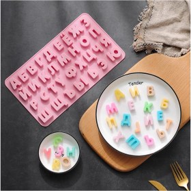 Resim Teknotrust Çikolata Rus Alfabesi Kalıbı Rusça Harf Kalıbı Şeker Hamuru Silikon Kalıbı Gt109 