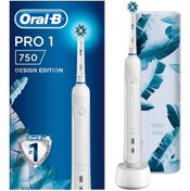 Resim Oral-B Pro1 750 Şarj Edilebilir Diş Fırçası Beyaz Seyahat Kabı Hediye 