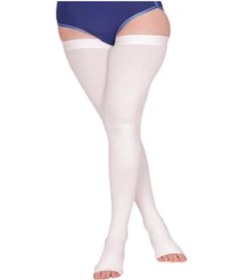 Resim Anti Embolizm Emboli Varis Çorabı Diz Üstü Hastane Burnu Açık 