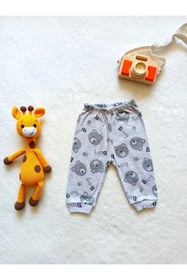 Resim Naunau Ayıcıklı Kız Erkek Bebek Penye Patiksiz Pijama Altı 4'lü 