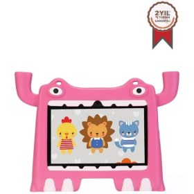 Resim Torima Tablet 4GB 128GB Android 13 Kılıf Hediyeli Çocuk Tableti T16 Pembe 