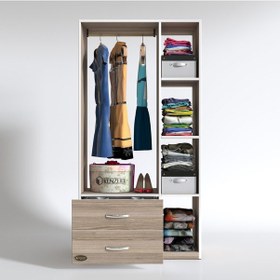 Resim Kenzlife giysi dolabı hülagü 175*90*40 crd gardırop 2 çekmeceli 