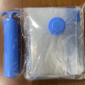 Resim 4 Adet Ekstra Büyük Vakum Saklama Torbaları Seti, Boyut 40.01x59.99 cm El Pompası ile - Yer Tasarrufu Sağlar, Sızdırmaz Kompresyon, Toz Geçirmez ve Nem Geçirmez, Yurtlar, Dolaplar ve Taşınma için Uygun 