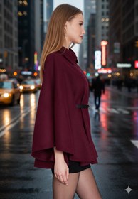 Resim Prilika Bordo Oversize Panço / Tesettür Tunik Yeni Sezon Rahat Modern Şık Kombin 2025 