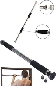 Resim Clifton Barfiks Çubuğu 60-100 Cm Çift Süngerli Ayarlanabilir Barfiks Çekme Demiri Barfiks Aleti 