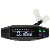 Resim Tongdashop Pilsiz Led Dijital Motor Göstergesi 12000rpm Hız Ölçer Siyah 