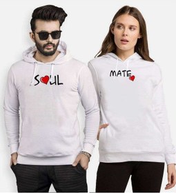 Resim Tshirthane Soul Mate Sevgili Kombinleri Kapüşonlu Kombini (528222368) 