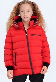 Resim Slazenger CAPTAIN NEW IN Unisex Çocuk Kapüşonlu Şişme Kırmızı Mont & Kaban 