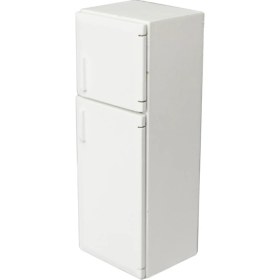 Resim Lillian 1/12 Bebek Evi Minyatür Ahşap Çift Kapılı Buzdolabı Simülasyonu Buzdolabı Modeli Bebek Evi Dekorasyonu Için Beyaz (Yurt Dışından) 