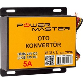 Resim Powermaster 24-12 Volt 5 Amper Oto Konvertör PM-7896 