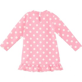 Resim Denokids Ayıcık Kız Bebek Puantiyeli Pembe Elbise 
