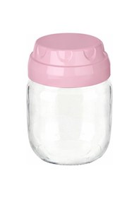 Resim Vintage Dekoratif Cam Kavanoz 425ml - 14,3 Oz Mavi 