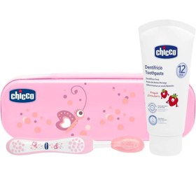 Resim Chicco Pembe Diş Fırçası Seti 