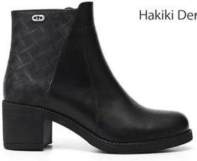 Resim GÖNDERİR Kadın Fermuarlı Kalın Topuklu Hakiki Deri Bot DKZB02842370 