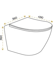 Resim Paluci Fiorella Matt Light Orange Klozet 