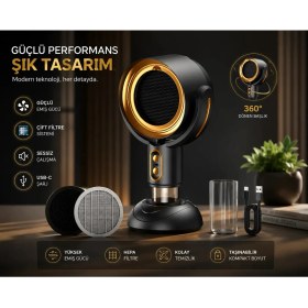 Resim Apricot Np-03 Taşınabilir Masaüstü Hava Temizleyici Dumansız Koku Giderici Kültablası 