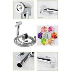 Resim Qniay Taharetmatik Taharet Musluk Seti Mafsal Hortum Spiralli Taharet Musluk Seti 