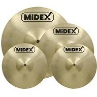 Resim Midex CYM-20 Cymbal Bateri Zil Seti (2x14" Hi Hat 16" Crash ve 18" Crash/Ride) 