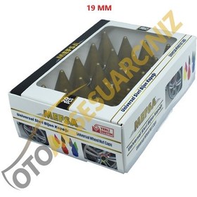 Resim A Kalite Mefsa Bijon Kapağı Sivri 19 Mm Altın Sarı 20 Li Set 