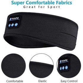 Resim Agoodshop Uyku Kulaklığı Bluetooth Kablosuz Müzik Spor Kafa Bandı - Siyah 