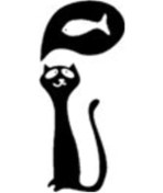 Resim Balık Hayal Eden Kedi Sticker 30 X 66 Cm 