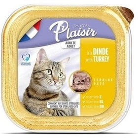 Resim Plaisir Pate Hindi Etli Ezme Yetişkin Kedi Konservesi 100 Gr 
