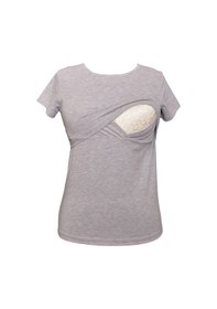 Resim Luvmabelly Maternity 2501 2516 Pamuklu Lohusa Emzirme Tshirt 9 Renk Mevcut -gri 