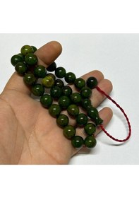 Resim Han Ticarethane Yeşil Küre Kesim Özel Döküm Sıkma Kehribar Tesbih 