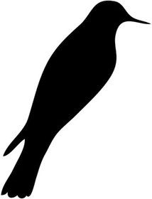 Resim Kuş Folyo Sticker 60cm Uzunluk 