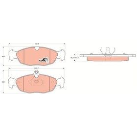 Resim TRW GDB1040 Fren Balatasi On Wva 21311 Fissiz ( Opel : Corsa B / Tigra ) 1605087 1605881 (WC225311) 