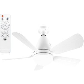 Resim Helios Vega 25W Led 5 Pervaneli Tavan Vantilatörü E27 Duylu HS 9301 