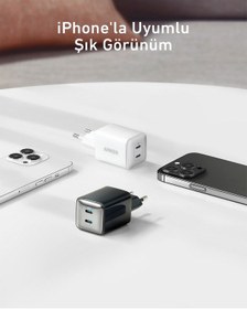 Resim Anker 521 Nano Pro 40w Usb-c Şarj Cihazı - Beyaz - A2038 Anker Türkiye Garantili 