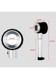 Resim 2x El 45x Katlanır Keten Test Cihazı Metal Büyüteçler Işık Kalibrasyonu İle Kumaş Konu Sayacı Büyüteç 