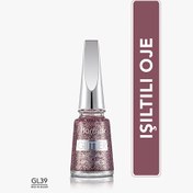 Resim Flormar Glitter Yarı Saydam Simli Oje GL39 Red In Silver 