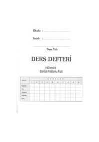 Resim Ders Defteri 10 Derslik Günlük Yoklamalı 200 Sayfa 