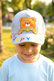 Resim AYDINER TEKSTİL 3D Happy Bear Ayıcık Figürlü Eğlenceli Erkek Çocuk Şapka 