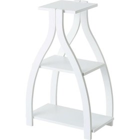 Resim Lucy Saksılık-çiçeklik-dekoratif Yan Sehpa-beyaz Beyaz 