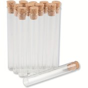 Resim 4Ml Küçük Cam Test Tüpleri, 10X75Mm, Cork Stoppers ile, Boş Cam Mason Jar Şişeleri, 100 adet/20 adet - Uv Koruma 