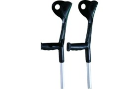 Resim Rabır Eloksallı 1 Çift Siyah Koltuk Değneği 