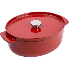 Resim Kitchenaid Cast Iron 30 Cm/5,6 L Oval Kapaklı Tencere, Kaliteli, Sağlam ve Uzun Ömürlü, Kızartma, Kı 