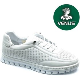 Resim Venüs Ruff Hakiki Deri Ortopedik Kadın Casual Ayakkabı Beyaz 