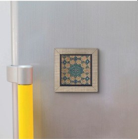Resim Geometrik Rumi Desen Baskılı Mdf Magnet 7x7 126 