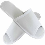 Resim PRİVATE 10 Çift Biyeli Spa Terliği Önü Açık Kaymaz Tabanlı Beyaz Otel Terliği Tek Kullanımlık Kullan At 