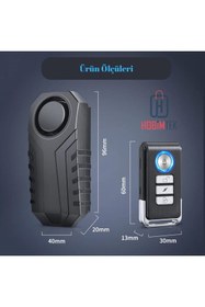 Resim E&D Collection Ht-53 Motosiklet Bisiklet Alarmı Uzaktan Kumandalı 113db Su Geçirmez Kablosuz Hırsızlık Koruması Ala 