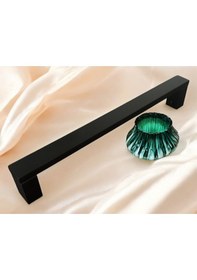 Resim Şile Mat Siyah Ap229 Çekme Kapı Kolu Sürgülü Çekme Kol 40 Cm 1 Adet 