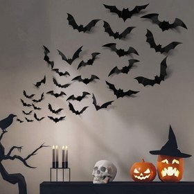 Resim 48 adet Korkunç 3D Siyah PVC Yılan Halloween Süsleri Toplanabilir Binalar ve Aksesuarlar - Bir Korku Atmosferi Oluşturun - Mükemmel Halloween Partisi Duvar Çıkartmaları - Dayanıklı ve Yeniden Kullanılabilir Parti Malzemeleri, Nefes Alıcı Korkunç Halloween Aksesuarı, Halloween Dekoru 
