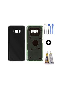 Resim Samsung S8 Sm-g950 Uyumlu Arka Pil Kapağı Siyah + Montaj Seti Çok Renkli 
